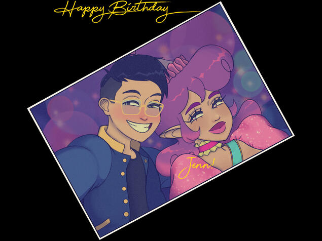 A birthday gift for my friend featuring their persona and mine