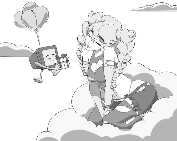 A birthday gift for my friend featuring their persona and my mascot